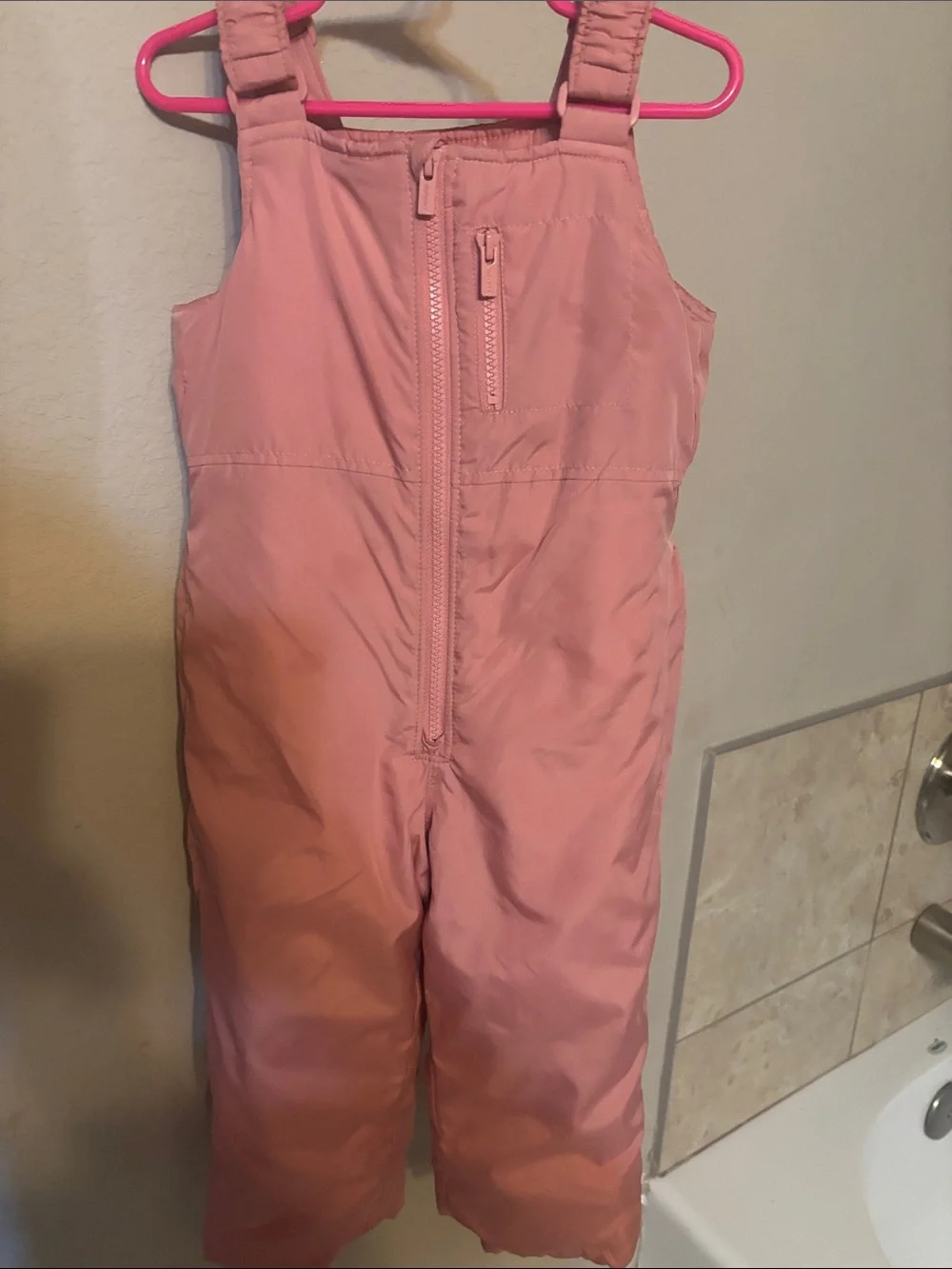 Old Navy Pink Kids Puffer Jacket and Snow Bib Set
